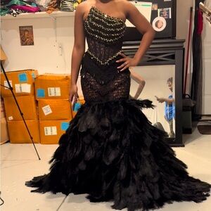 Custom hand beaded 1 of 1 dress.